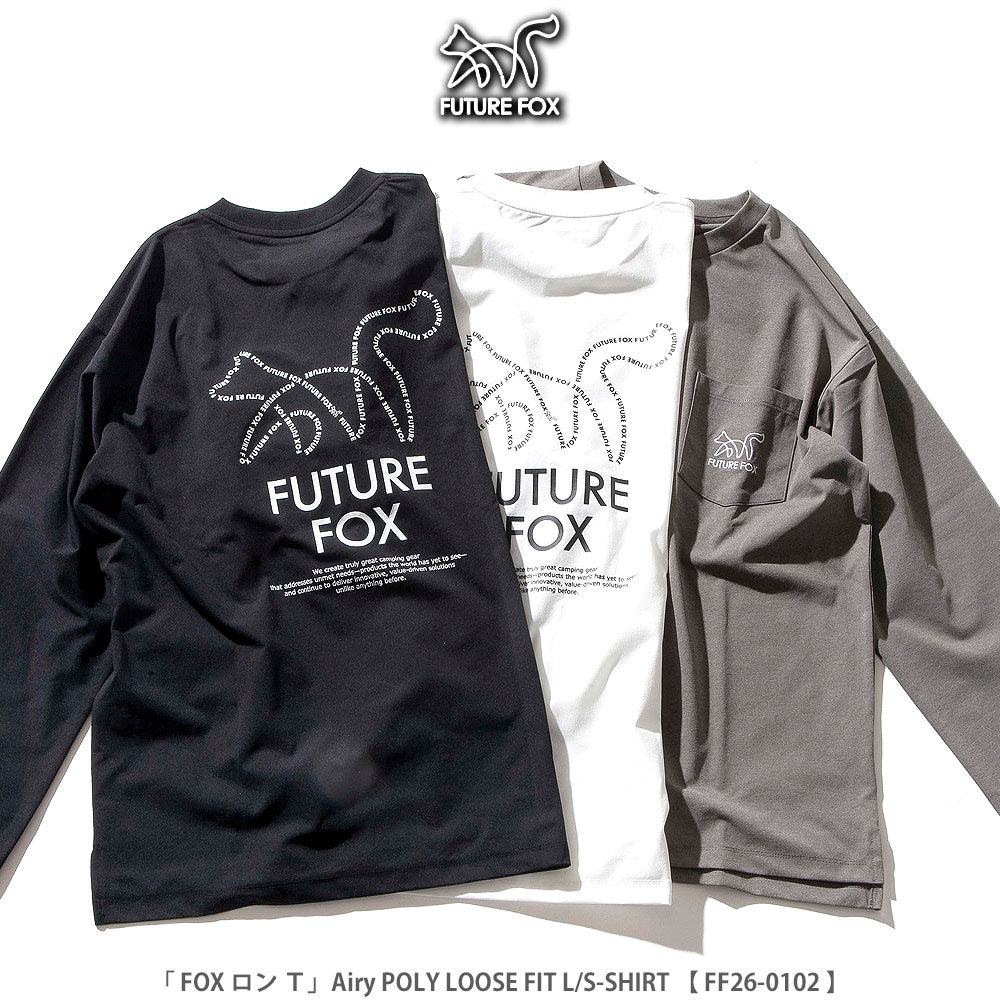 2026 New FOX ロン T」 エアリーポリ リラックス フィット Tシャツ