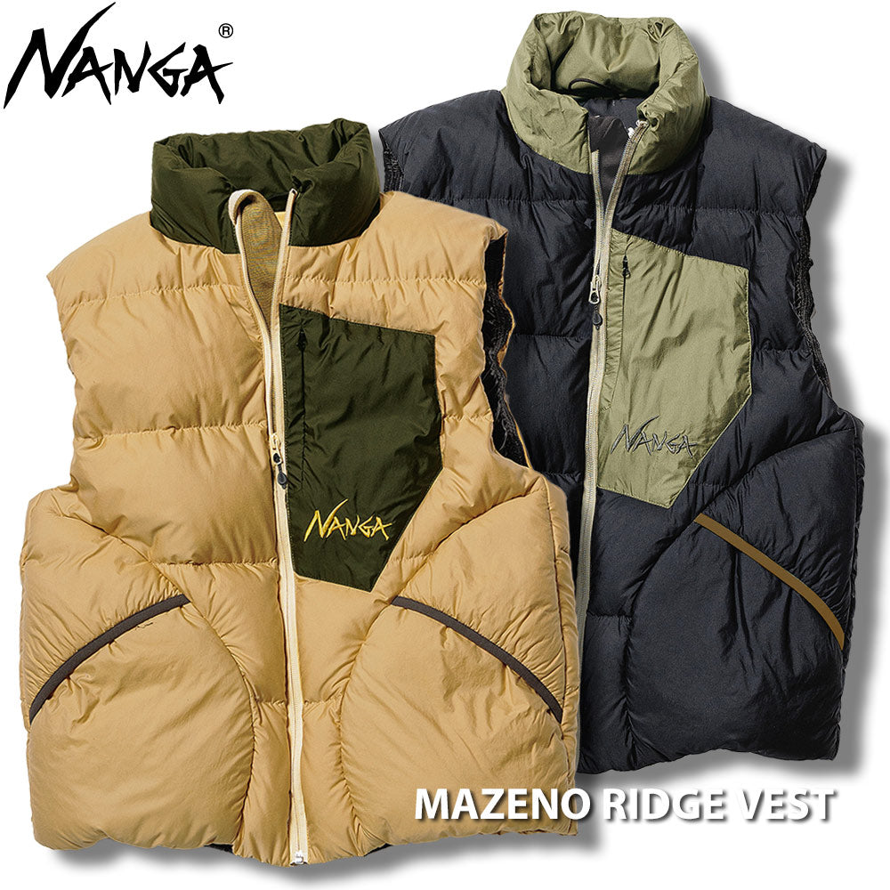 NANGA マゼノリッジ ダウン ベスト（メンズ）2024-2025 FF24-0064【1