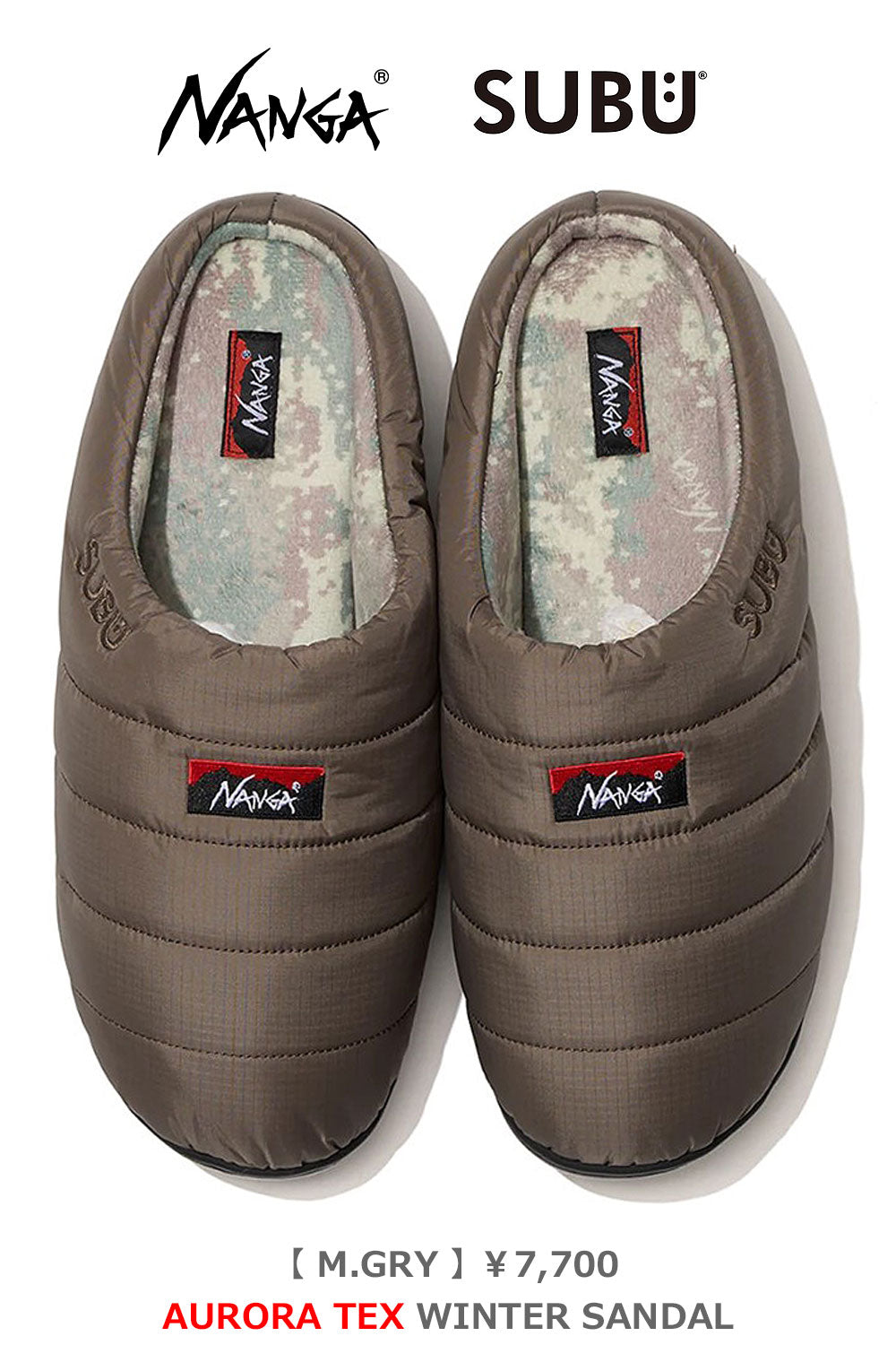 ナンガ スブ オーロラ ウィンター サンダル 24-25.5cm NANGA(ナンガ) ×SUBU Winter Sandal (×スブ ウインターサンダル