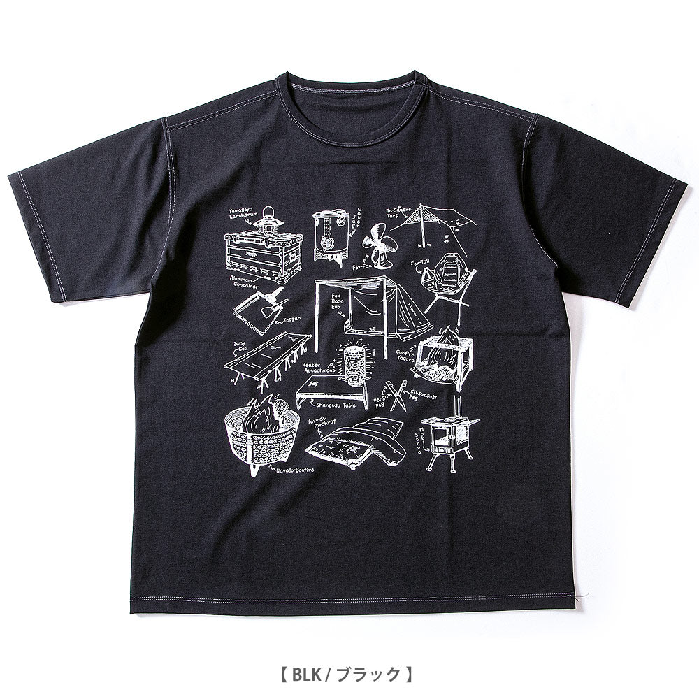 「FOX ギア Ｔ」 リラックス フィット Tシャツ（フリーハンドギアイラスト）FF23-0020【1～2営業発送】